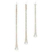GLASS ICICLE DROP ORNAMENTS