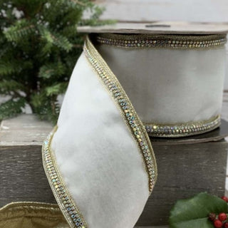 VELVET IRIS CRYSTAL SIDE TRIM -WINTER WHITE  4X5