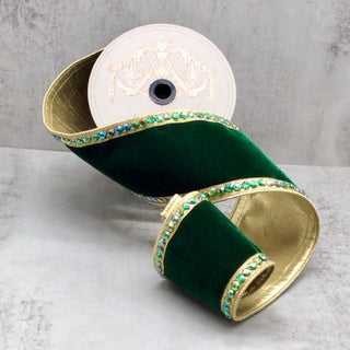 4X5'' VELVET MATCHING JEWEL SIDE TRIM - GOLD, BLACK, EMERALD