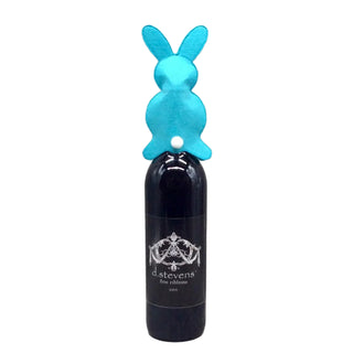 6" FELT BUNNY RABBIT BEVERAGE TOPPER - TEAL