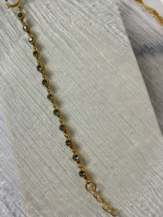 La Vie Parisienne - Gold Rhinestone Bracelet
