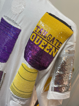 QOS - Purple & Gold All Over Drink Tee