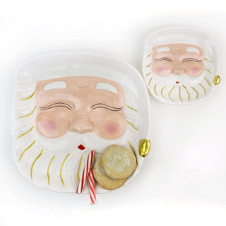 WHITE SANTA DESSERT PLATE