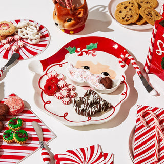 SANTA PLATE W/ MUSTACHE BOWL