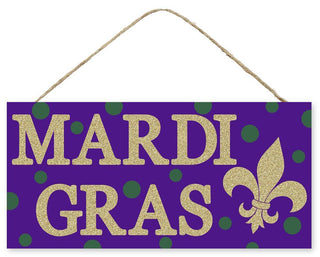 12.5"L X 6"H MARDI GRAS SIGN