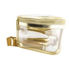 BELT BAG - CLEAR W/ GOLD ACCENTS