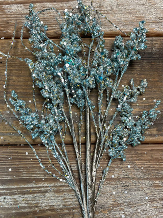 25'' CRYSTAL BERRIES -DUSTY BLUE