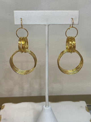 EARRINGS - GOLD BELLANO CIRCLES LINK