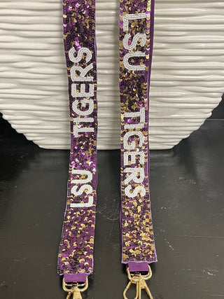 LSU Collegiate Sequin Purse Strap