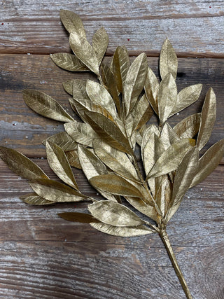 PATINA BAY LEAF CLUSTER SPRAY -GOLD