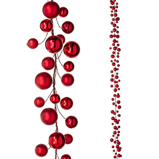 6' RED BALL GARLAND