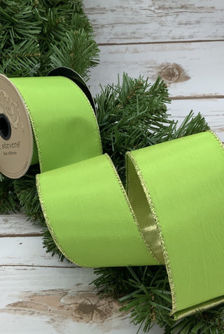 2.5X10 ROYAL TAFFETA - GOLD BACK, BRIGHT GREEN