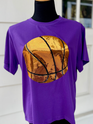 QOS - Purple Basketball Tee