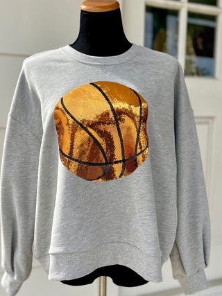 QOS - Grey Basketball Sweatshirt