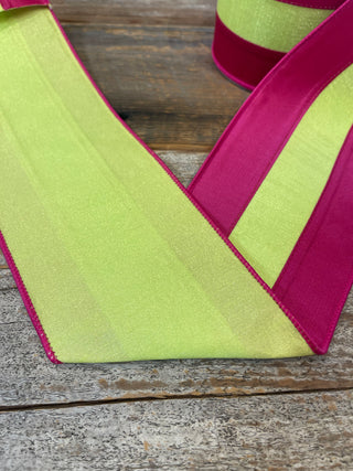 ACCENT STRIPE -LIME PINK 4X10