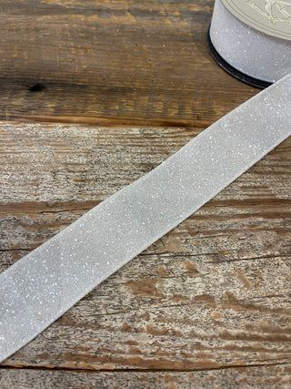 SATIN FROSTED GLITTER -WHITE 1.5X10