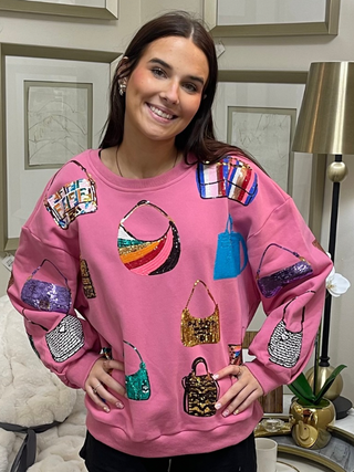 QOS - Pink Queen of Purses Sweatshirt