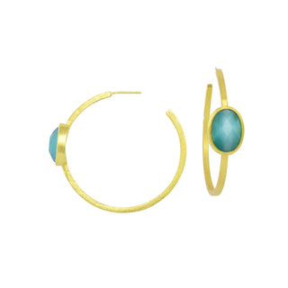 BRISA HOOP EARRINGS - ICE BLUE - BETTY CARRE