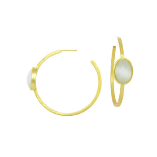 BRISA HOOP EARRINGS - ICE PEARL - BETTY CARRE