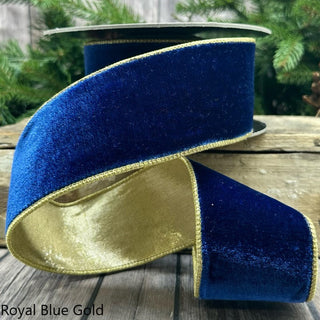 VP LUSH VELVET LIGHT GOLD BACK -ROYAL BLUE  2.5X10