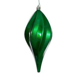 8" GREEN UV CANDY SWIRL ORNAMENT