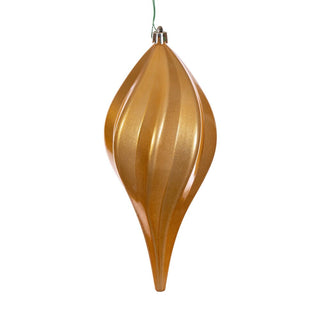 8" Copper Gold UV Candy Swirl Ornament