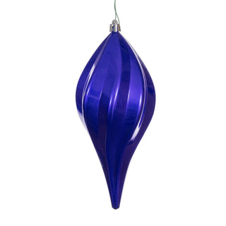 8" Purple UV Candy Swirl Ornament