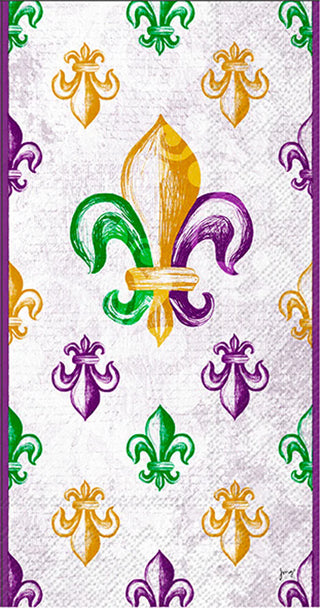 GUEST NAPKIN- MARDI GRAS FLEUR-DE-LIS