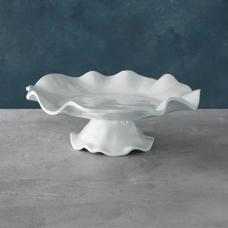 VIDA HAVANA PEDESTAL CAKE PLATE - WHITE